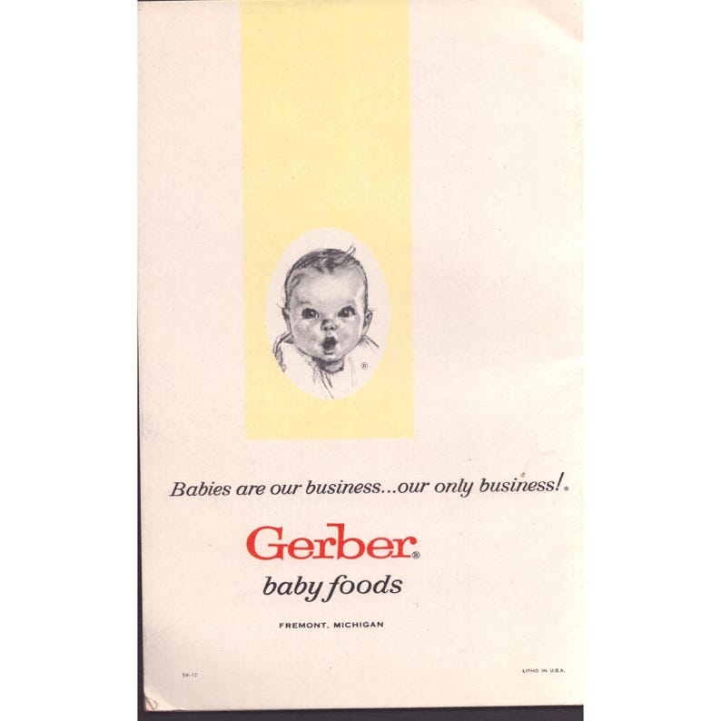 Vintage 1959 Gerber Foods for Baby and Mealtime Psychology Booklet Advertising image 2