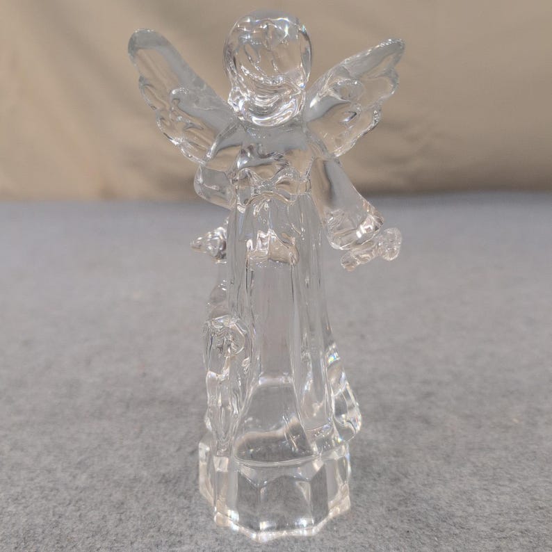 Mikasa Bleikristall Herald Collection Angelic Harmony Engel mit Reh Figur Bild 3