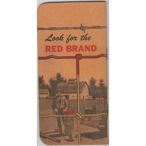 Vintage Red Brand Fence Farmersville Exchange Co Ohio Pocket Booklet VG- image 2