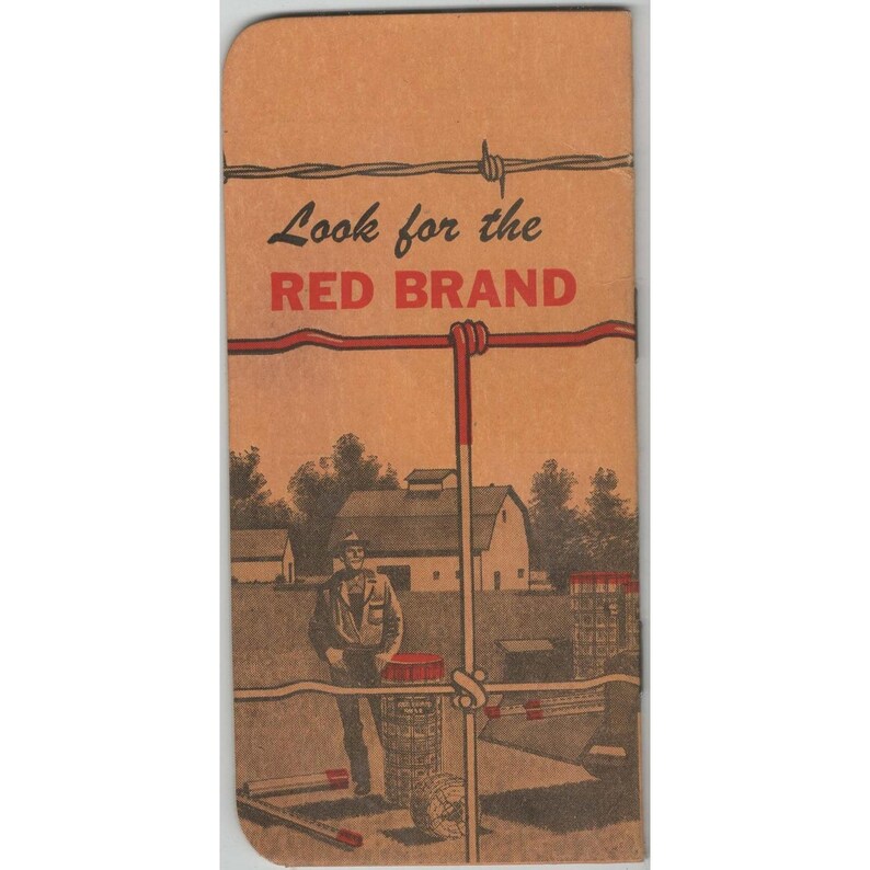 Vintage Red Brand Fence Farmersville Exchange Co Ohio Pocket Booklet VG- image 2