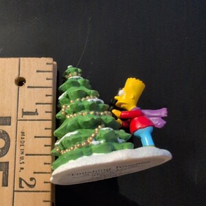 The Simpsons Hawthorne Village Finishing Touches Bart Simpson Christmas Figurine image 3
