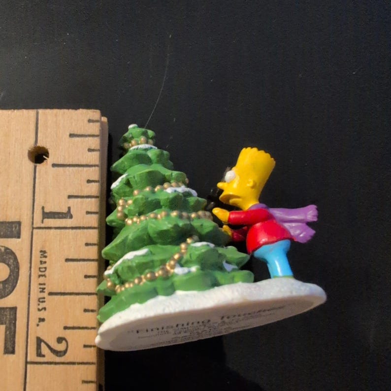 The Simpsons Hawthorne Village Finishing Touches Bart Simpson Christmas Figurine image 3
