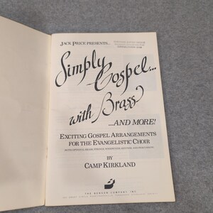 Simply Gospel with Brass and More Camp Kirkland SATB Choir Bladmuziek 1982 afbeelding 2