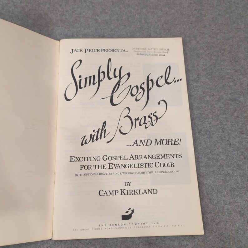 Simply Gospel with Brass and More Camp Kirkland SATB Choir Bladmuziek 1982 afbeelding 2