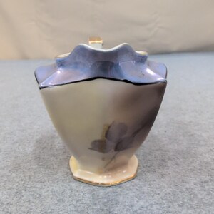 Noritake Hand Painted Lusterware Rose Creamer Vintage Japan Porcelain Gold Trim image 2