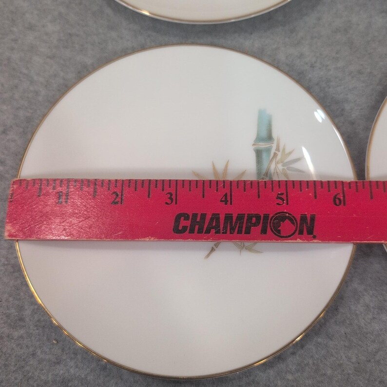 Noritake Oriental 6341 Bamboo Salad Plates and Saucers Set of 8 Japan Fine China image 6