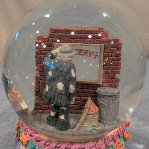 Happy 70th Birthday Signed Emmett Kelly Jr. Snow Globe Musical Clown Baker image 3