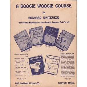 Anfänger-Boogie-Woogie von Bernard Whitefield – Vintage-Klaviernotenbuch Bild 2
