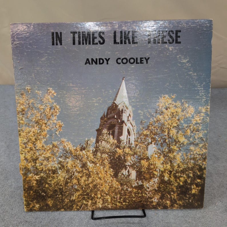 Andy Cooley In Times Like These Vinyl LP Gospel Hymns Prestige Productions 60422 image 1