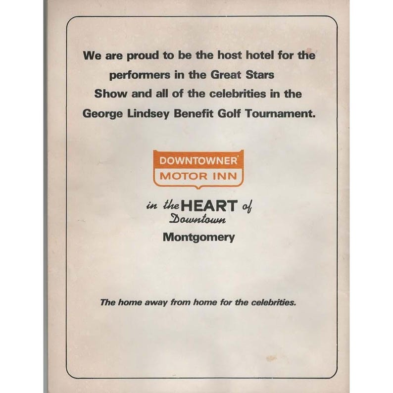 1976 George Lindsey Celeb Wkd "Great Stars for Special Alabama Children" Program image 2