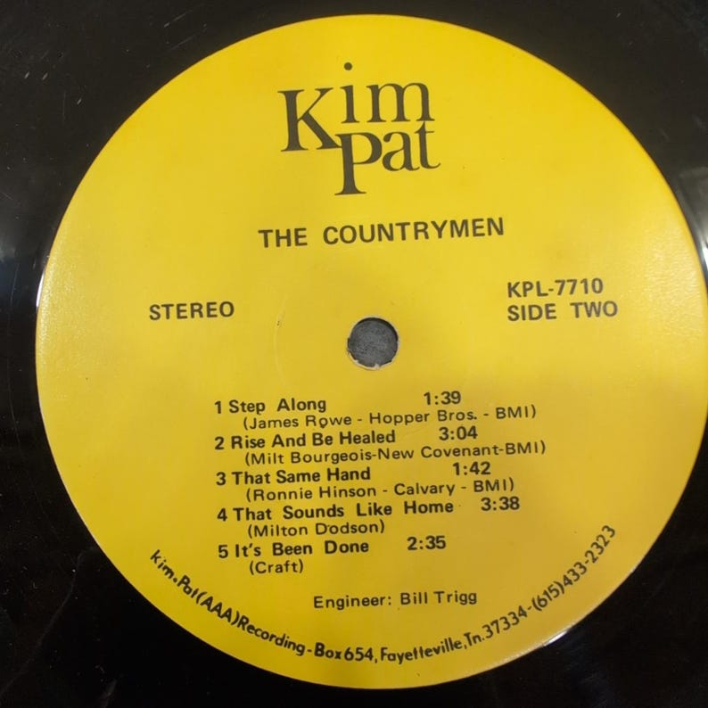 The Countrymen Self Titled Vinyl LP Kim-Pat KPL-7710 Southern Gospel Tennessee image 4