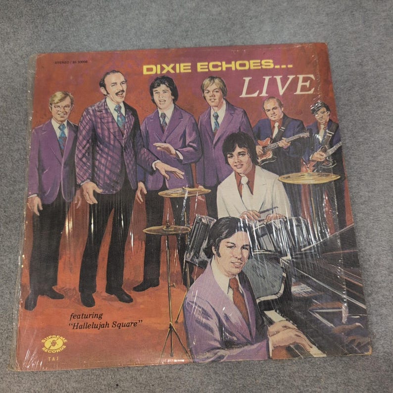 Dixie Echoes Live Vinyl LP Supreme Records Southern Gospel immagine 1