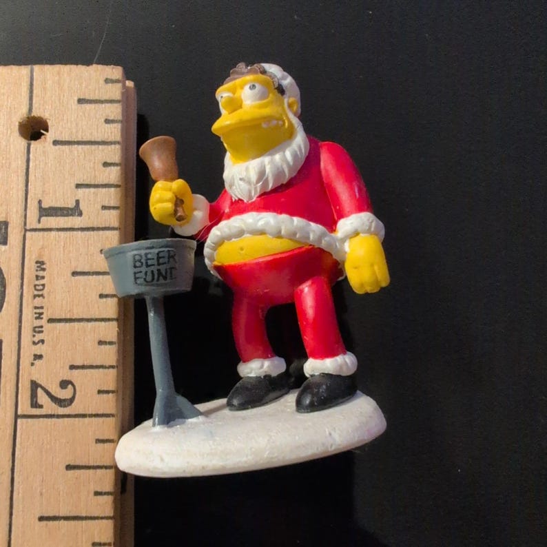 The Simpsons Hawthorne Village Barney Gumble Santa Beer Fund Figurine 2004 image 3
