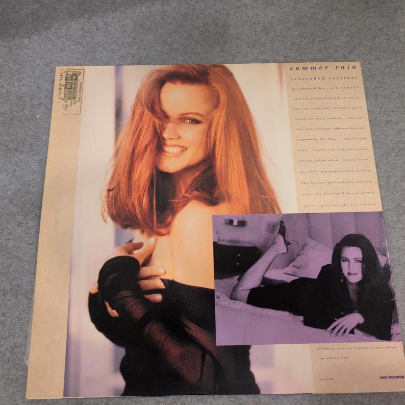 Belinda Carlisle Summer Rain Extended Version 12 Inch Vinyl Single 1990 MCA-2401 image 2