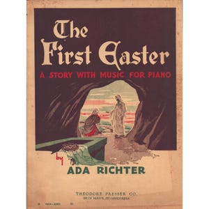 The First Easter Ada Richter Piano Sheet Music Book Theodore Presser Co Vintage image 1
