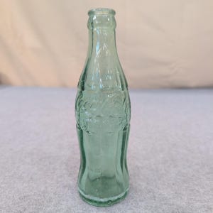 VTG Coca-Cola Glass Bottle Rome GA Georgia Green Embossed Hobbleskirt Contour image 1