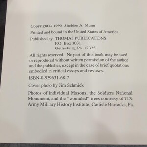 Vrijmetselaars in Gettysburg door Sheldon A Munn Book Civil War Masonic Brotherhood afbeelding 4