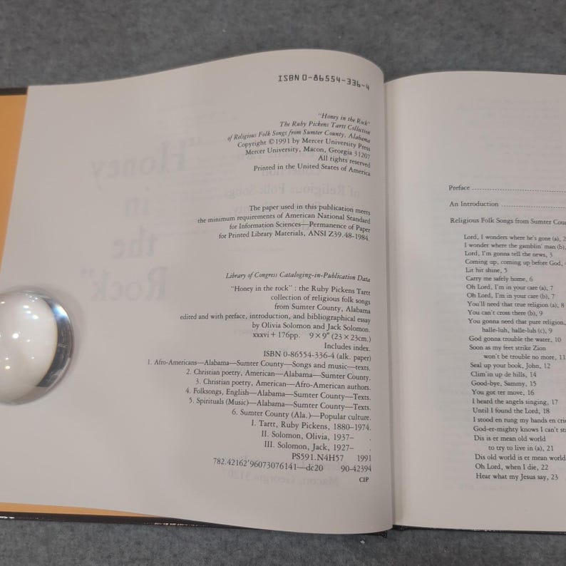 Honey in the Rock Ruby Pickens Tartt Folk Songs Signé Olivia Jack Solomon 1991 image 4