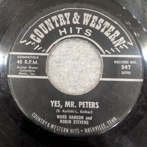 Woody Martin Green Green Grass of Home 45 RPM Vinyl Record 347 Nashville VG image 2