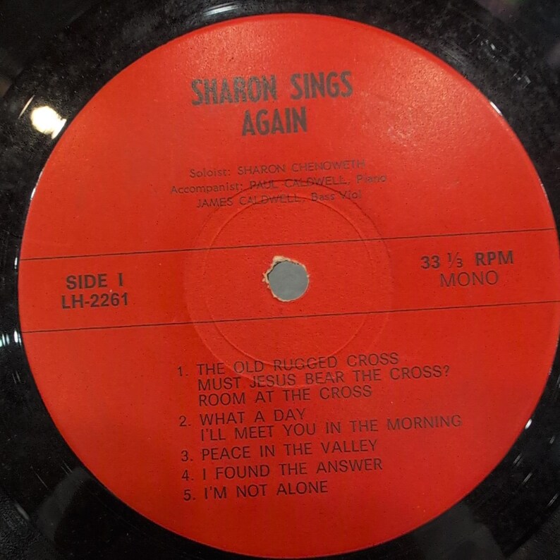 Sharon Sings Again Sharon Cheatham Vinyl LP Gospel LH-2261 Mono 33 RPM Record image 1