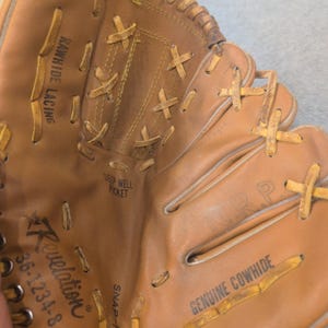 Vintage Revelation Western Auto Stores Baseball Glove Cowhide 36-1234-8 Brown image 3