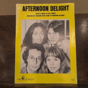 Afternoon Delight Sheet Music Starland Vocal Band 1976 Bill Danoff image 1