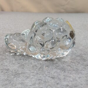 Vintage Clear Textured Art Glass Bubble Turtle Figurine Paperweight MCM image 2