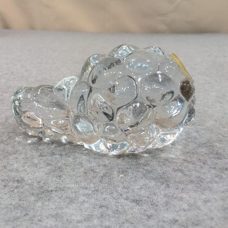 Vintage Clear Textured Art Glass Bubble Turtle Figurine Paperweight MCM image 2