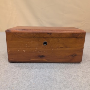Vintage Lane Cedar Chest Miniature Jewelry Trinket Box Geo Cater Furniture Co image 1