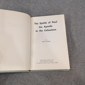 The Epistle of Paul the Apostle to the Colossians Oliver B Greene Hardcover 1980 image 3