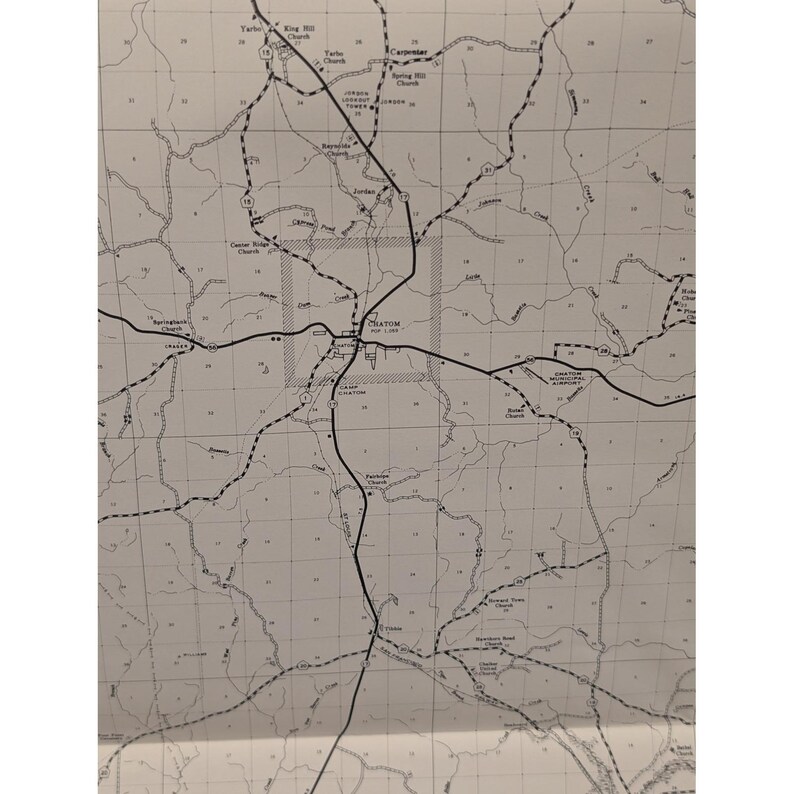 VTG 1979 General Highway Map Washington County Alabama 28" x 18" Chatom Millry image 4