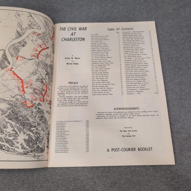 The Civil War At Charleston Post-Courier Booklet Wilcox Ripley 1997 19th Ed image 3