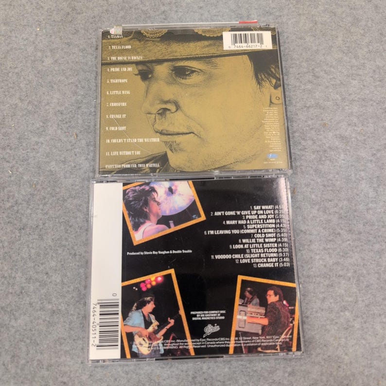 Stevie Ray Vaughan Double Trouble Greatest Hits & Live Alive 2 CD Lot Blues Rock image 2
