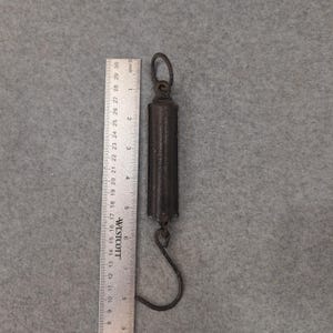 c. 1900 P.S. & W. Co. Antique Brass Spring Scale 25lb Star Logo Primitive Tool image 7