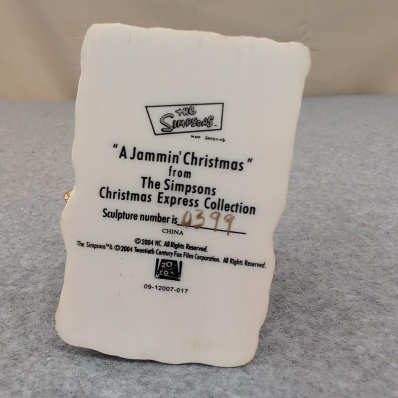 The Simpsons A Jammin Christmas Express Collection Otto Skinner Sculpture 0399 image 5