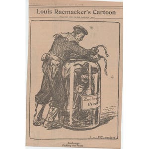 Louis Raemaekers Politische Cartoons aus dem Ersten Weltkrieg aus dem Jahr 1918, Ausschnitte aus Norfolk-Wahrzeichen Bild 1