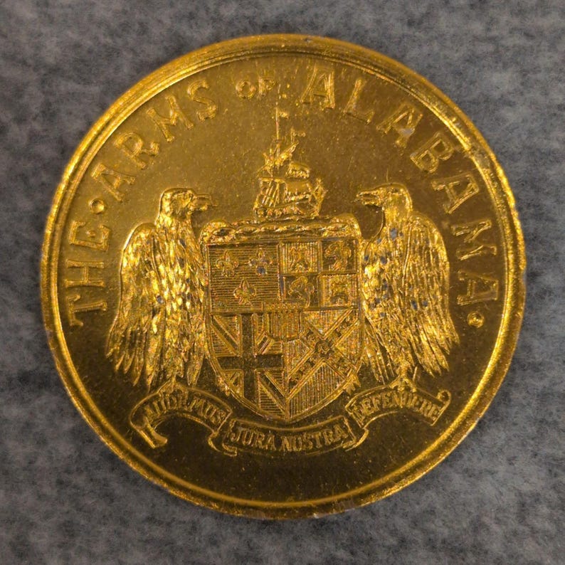 George Wallace Inauguration 50th Governor of Alabama Commemorative Coin Medal image 2
