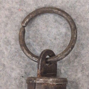 Antique Brass & Iron Hanging Spring Scale w/ Hook Ring – c.1890s Farm Tool image 3