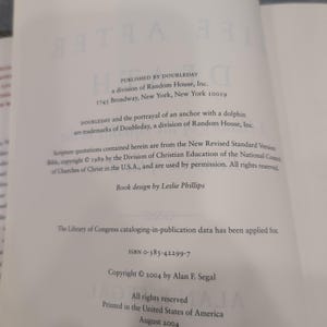 Leven na de dood Geschiedenis van het hiernamaals in de westerse religie Alan F Segal 2004 afbeelding 2