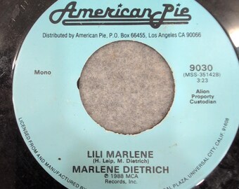 Marlene Dietrich Lili Marlene Eerste Editie Net Uitgebracht 45 RPM Vinyl 9030