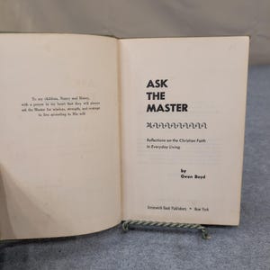 Chiedi al Maestro Riflessioni sulla fede cristiana Gwen Boyd Copertina rigida 1956 FIRMATO immagine 5