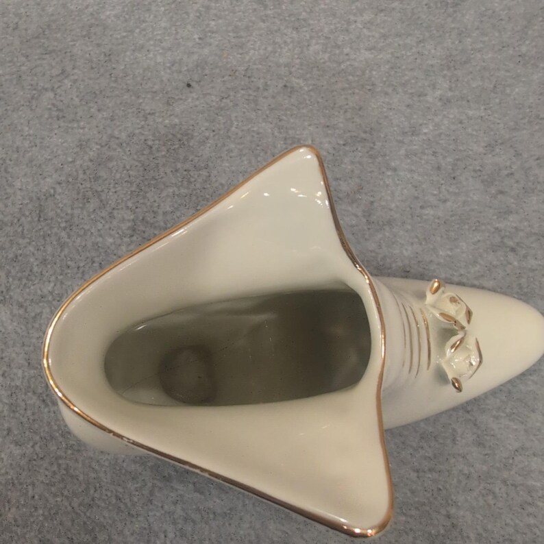 Formalities by Baum Bros White Ceramic Victorian Style Shoe Figurine Floral Rose image 6