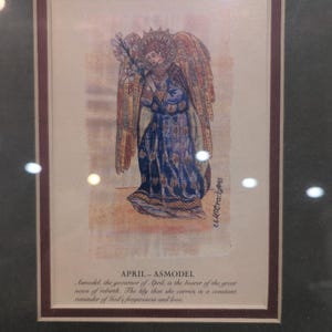 Framed Art Print April Asmodel Angel Artwork Religious Inspirational 12" × 9.5" image 2