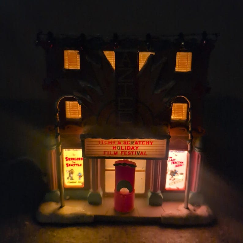 Hawthorne Village The Simpsons Aztec Movie House Christmas Village 2004 A1069 image 2