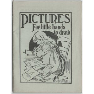 1922 Pictures for Little Hands to Draw Vintage Childrens Tracing Book Plough Co image 1