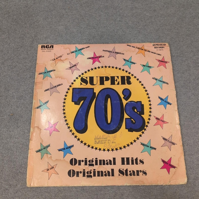Super 70s Original Hits Original Stars RCA Vinyl LP Record DVL2-0225 1977 image 1