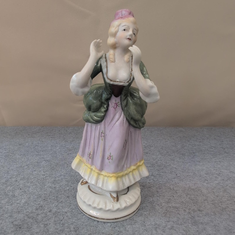 VTG Porcelain Figurine Lady Woman Figurine Produced by Hal-sey Fifth Ave. L & M image 1