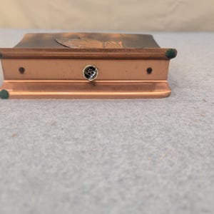 Vintage Coppercraft Guild Copper Praying Hands Letter Holder Desk Mail Organizer image 5
