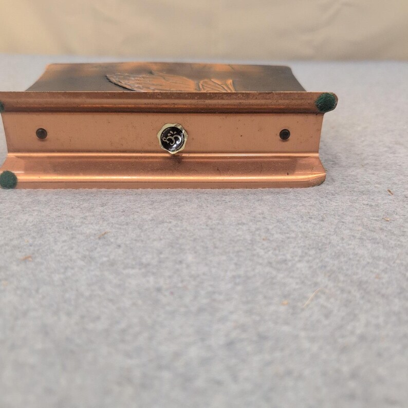 Vintage Coppercraft Guild Copper Praying Hands Letter Holder Desk Mail Organizer image 5