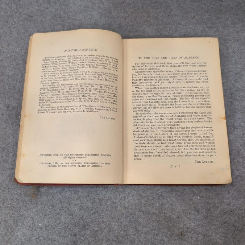 History Stories of Alabama L. Lamar Matthews 1952 Hardcover Illustrated Book image 5